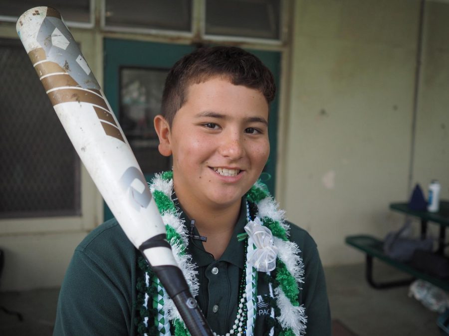 Mid-Pacific seventh-grader Chandler Murray played on the winning little league team. 