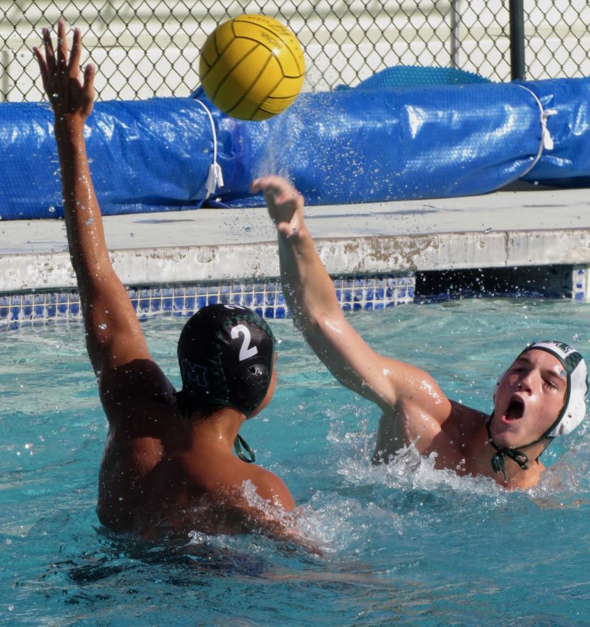 Aiden Morris 22' takes a shot at goal at the Mid-Pacific vs Mid-Pacific senior night scrimmage.