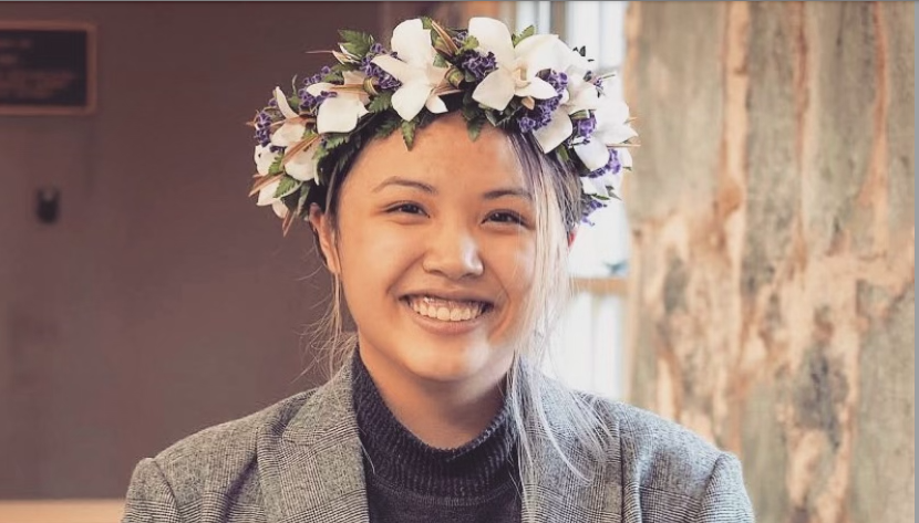 Junior Jackie Nafarrete with her first published book titled, “Pick Up the Pieces.” She has published two books that are currently available on Amazon. Photo contributed by Scot Allen, Associate Director of Communications for Mid-Pacific