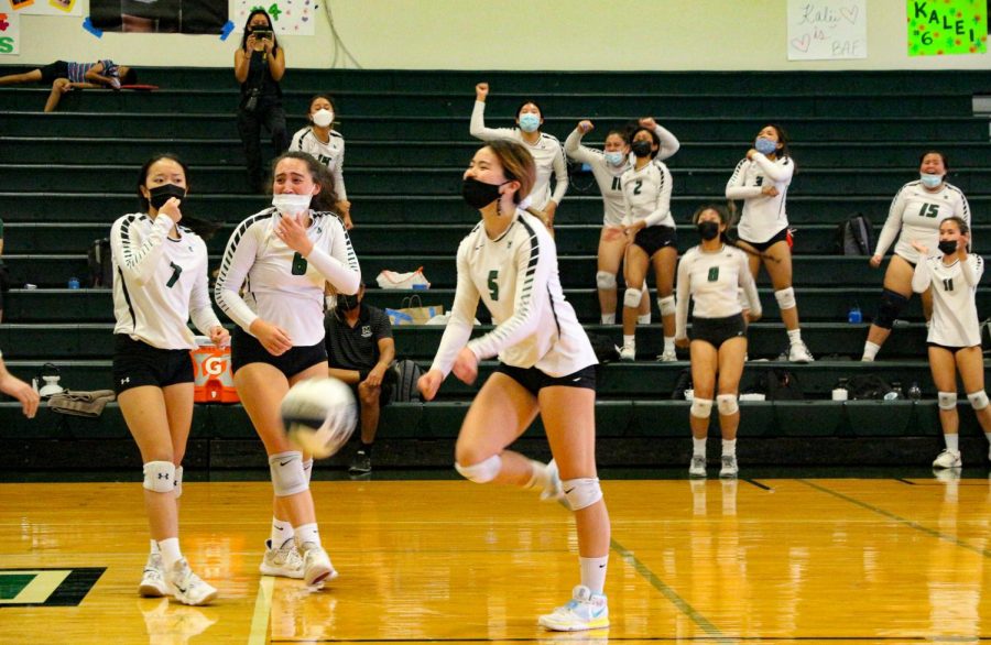 Girls Varsity of six committed seniors played their senior game on April 25. Emotions arose after the seniors last set ended. 