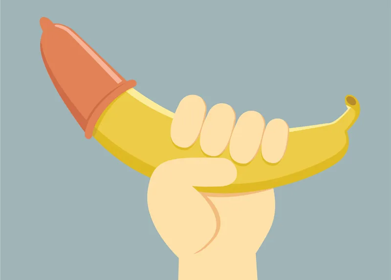 Bananas used in sex education classes are a movie cliche.