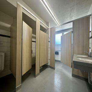 Completed male Atherton restroom