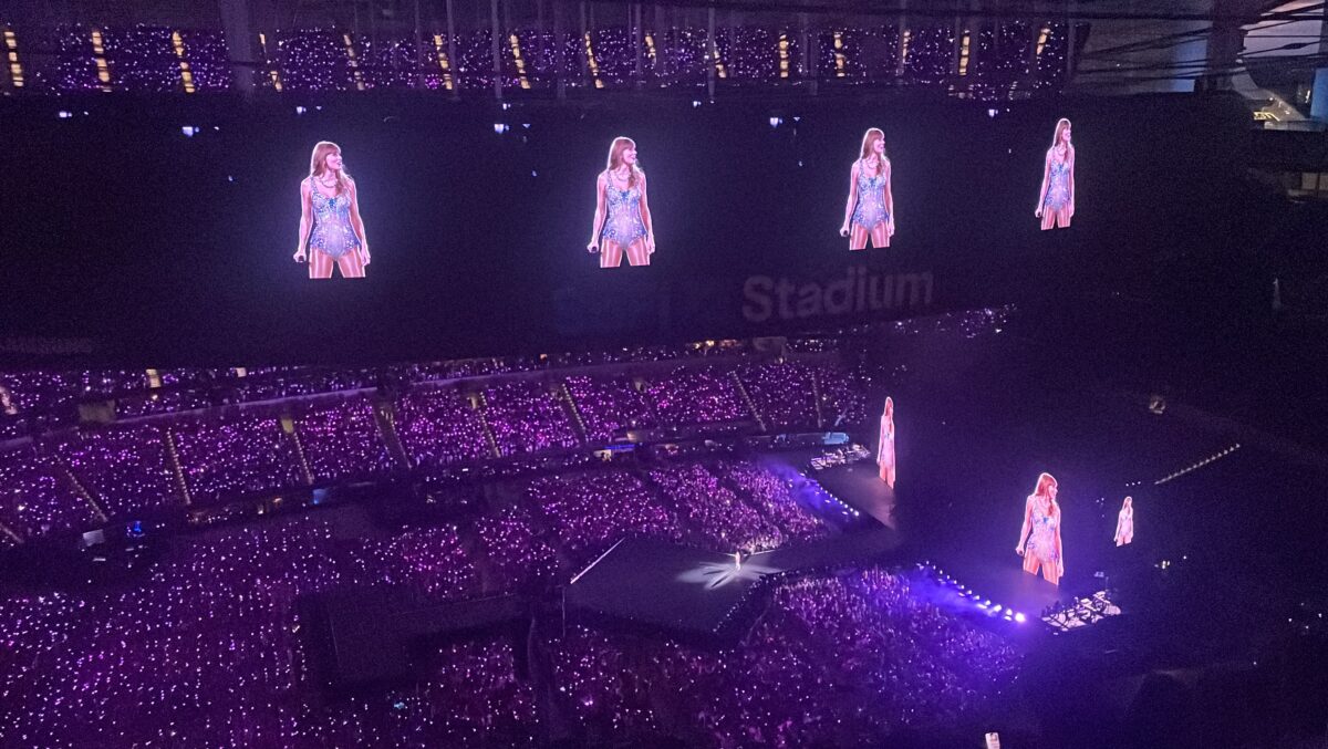 Taylor Swift's sold-out Eras tour at SoFi stadium.