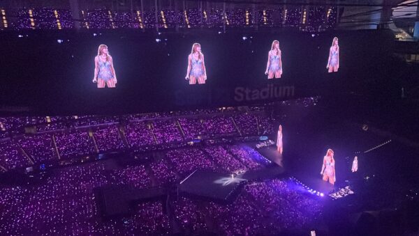 Taylor Swift's sold-out Eras tour at SoFi stadium.