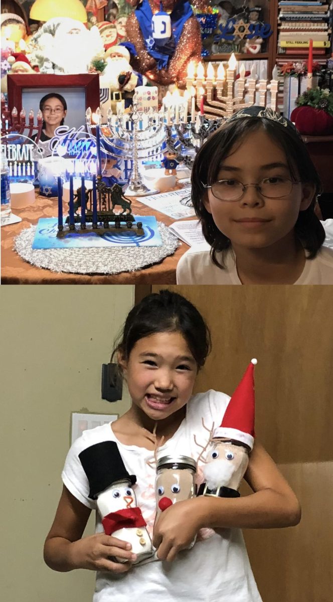 Jewish students Garry Umeda and Lexi Roberts celebrate Chrismakah