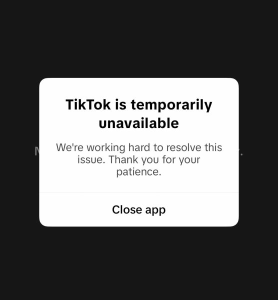  Update banner displaying information about TikTok's temporary ban that appeared on millions of American screens on January 18th, 2024. 