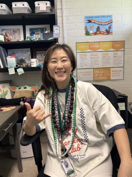 Chaplain Jenny Sung in her office.