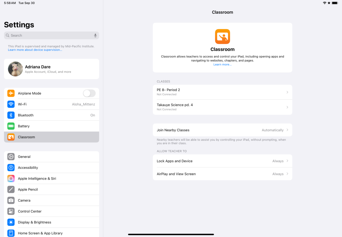 Adriana - do iPad's distract or support?